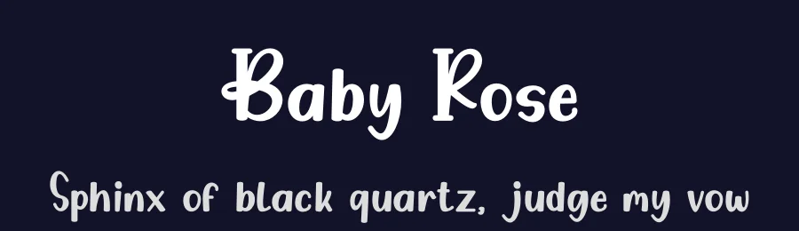 Baby Rose by Supersemar Letter — Decorative Font — thumbnail 2