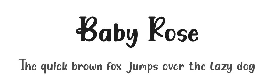 Baby Rose by Supersemar Letter — Decorative Font