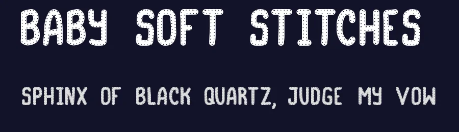 Baby Soft Stitches by Brixdee — Decorative Font — thumbnail 2