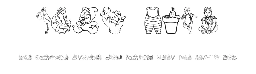 Baby Time by House of Lime — Dingbats Font