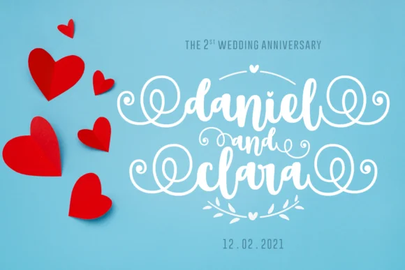 Back to Valentine Love Font by Jasm (7NTypes) — Script Handwritten Font — thumbnail 2