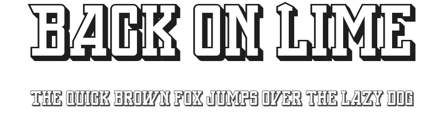 Back On Lime by imagex — Decorative Font
