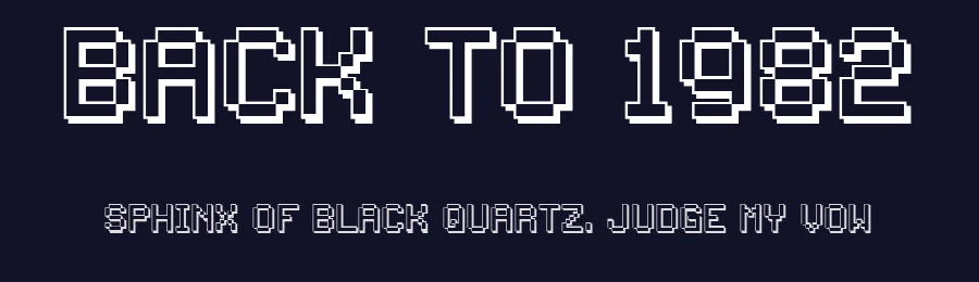 Back to 1982 by Pizzadude — Display Font — thumbnail 2