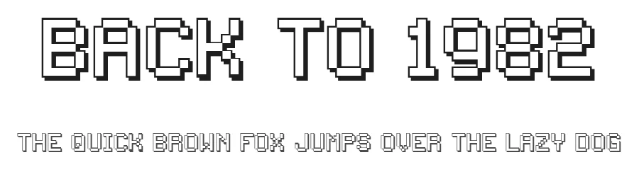 Back to 1982 by Pizzadude — Display Font