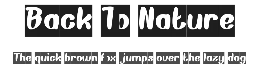 Back To Nature by weknow — Decorative Font