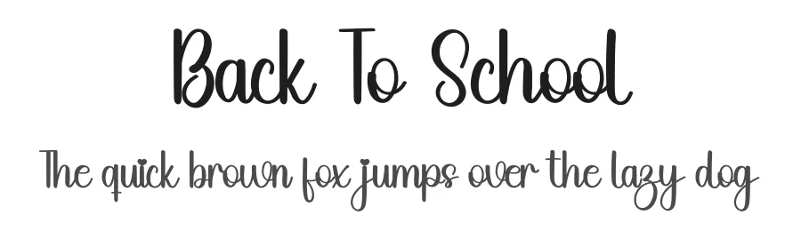 Back To School