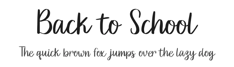 Back to School