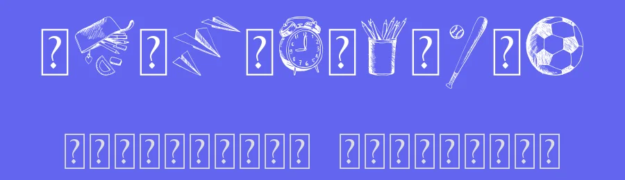 Back To School Elements by Fontscafe.com — Dingbats Font — thumbnail 3