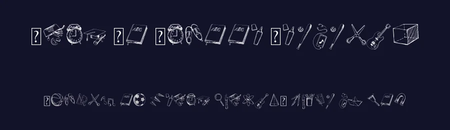 Back To School Elements by Fontscafe.com — Dingbats Font — thumbnail 2