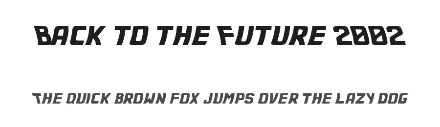 Back to the Future 2002 by Cyril Bourreau — Display Font