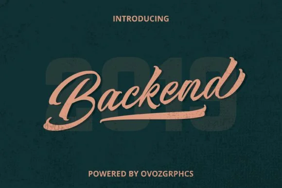 Backend Font by ovoz.graphics β Script Handwritten Font