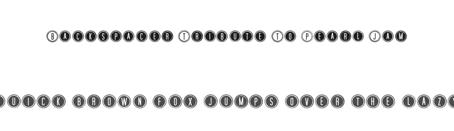 Backspacer Tribute To Pearl Jam by Gersan Borge A β Decorative Font