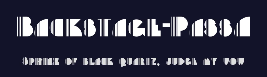 Backstage-PassA by Nick's Fonts — Decorative Font — thumbnail 2