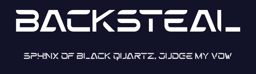 Backsteal by Ahweproject — Display Font — thumbnail 2