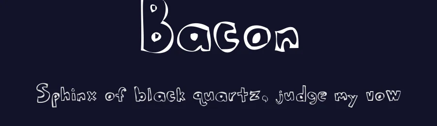 Bacon by Robert Bacon — Decorative Font — thumbnail 2