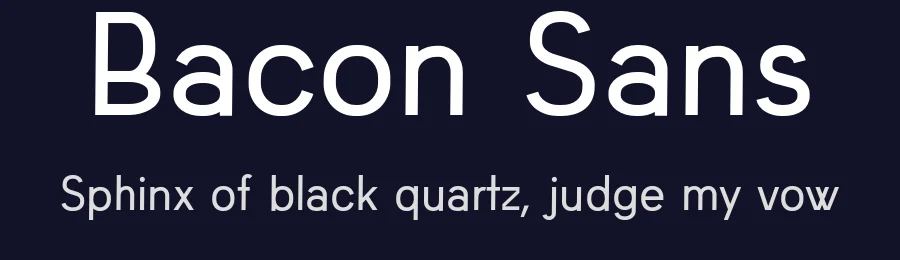 Bacon Sans by Quevin Beicon — Sans Serif Font — thumbnail 2