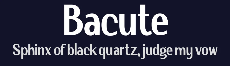 Bacute by Afkari Studio — Sans Serif Font — thumbnail 2