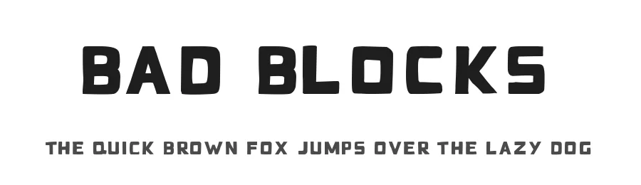 Bad Blocks by Robert Cortez — Decorative Font