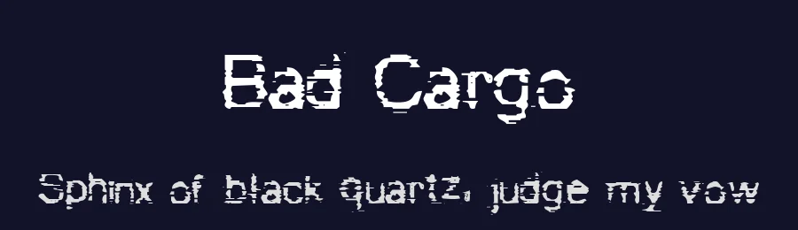 Bad Cargo by Mr.Fisk Fonts — Decorative Font — thumbnail 2