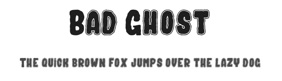Bad Ghost by dcoxy - Greg Medina — Decorative Font