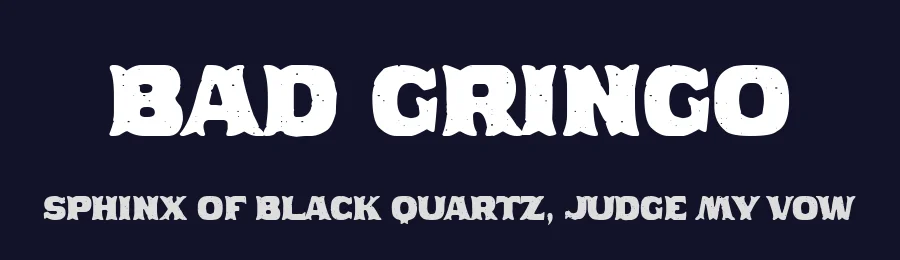 Bad Gringo by Woodcutter — Decorative Font — thumbnail 2