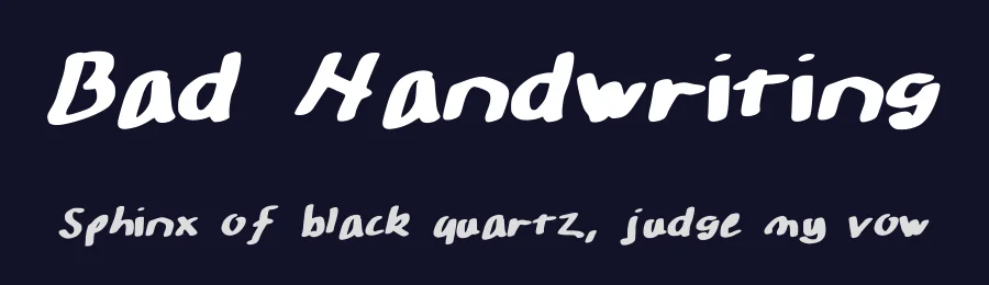 Bad Handwriting by Justin Reid — Script Handwritten Font — thumbnail 2