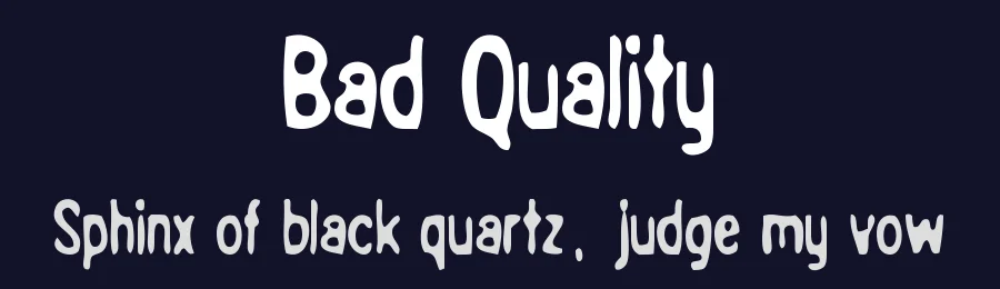 Bad Quality by Woodcutter — Decorative Font — thumbnail 2
