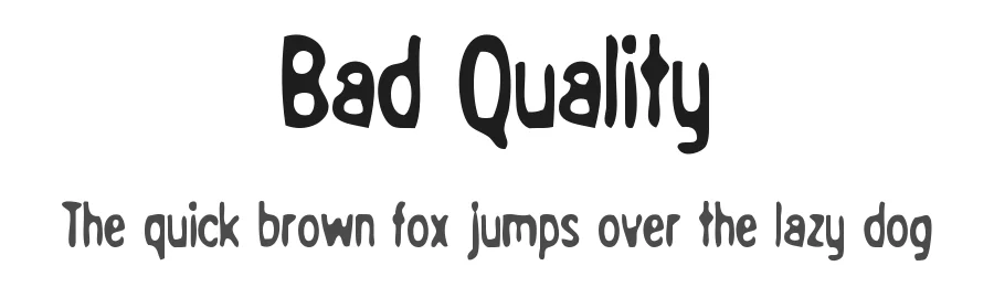 Bad Quality by Woodcutter — Decorative Font