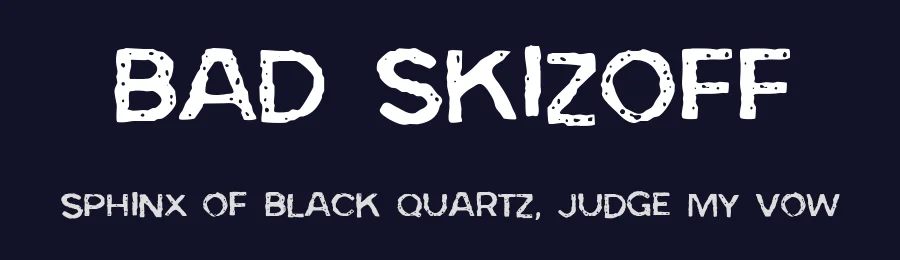 Bad Skizoff by Bumbayo Font Fabrik — Decorative Font — thumbnail 2