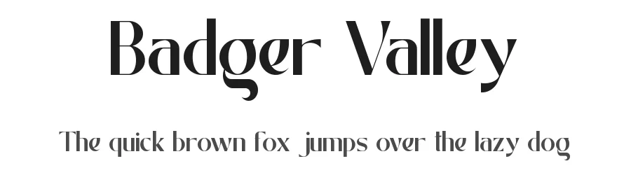 Badger Valley by Heinzel Std — Sans Serif Font