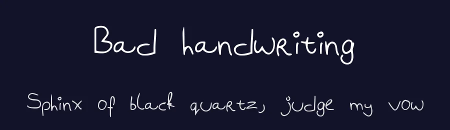 Bad handwriting by Ellen Landman — Script Handwritten Font — thumbnail 2