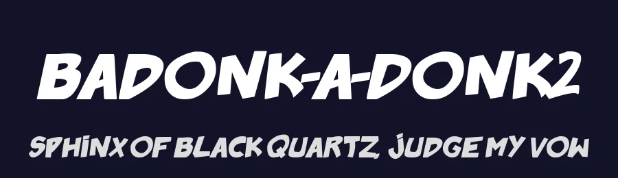 Badonk-A-Donk2 by PressGang Studios — Decorative Font — thumbnail 2