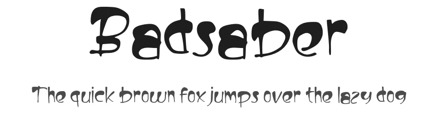 Badsaber by Nonama Type β Decorative Font