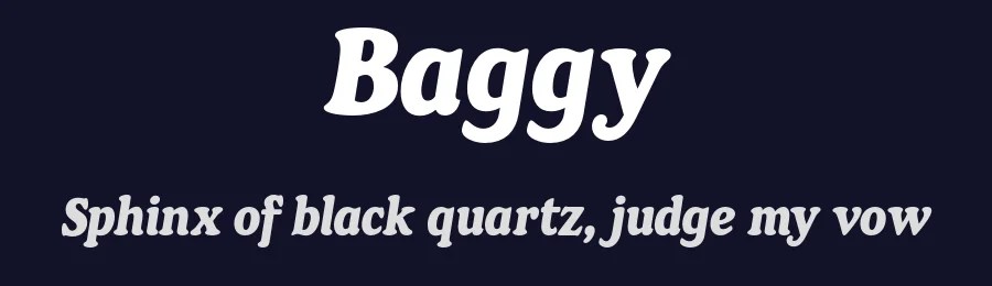 Baggy by Font People — Serif Font — thumbnail 2