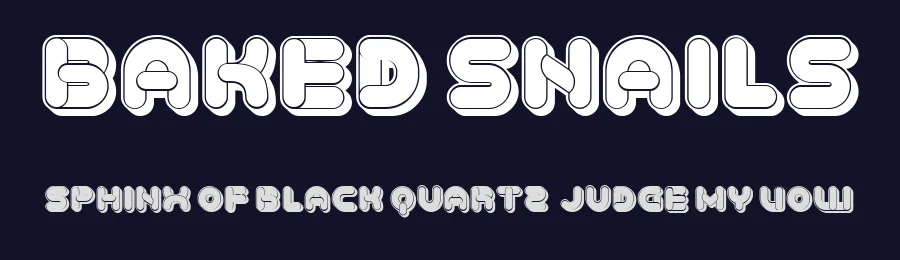Baked Snails by Vladimir Nikolic — Decorative Font — thumbnail 2
