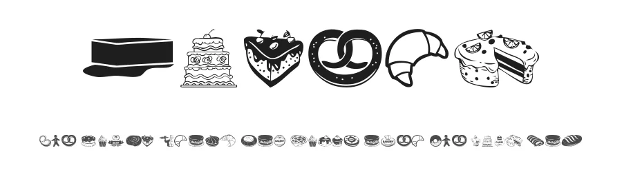 Bakery by Woodcutter — Dingbats Font