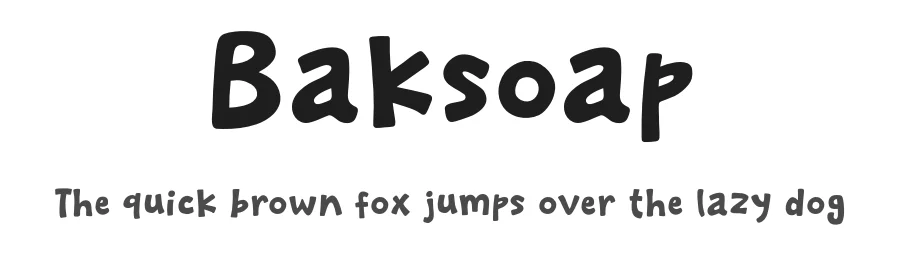 Baksoap by Khurasan — Decorative Font