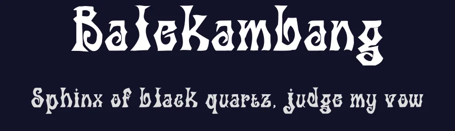 Balekambang by DKV 18 ISI Surakarta — Decorative Font — thumbnail 2