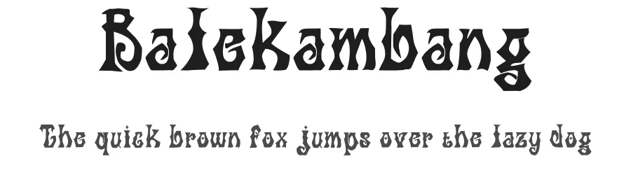 Balekambang by DKV 18 ISI Surakarta β Decorative Font