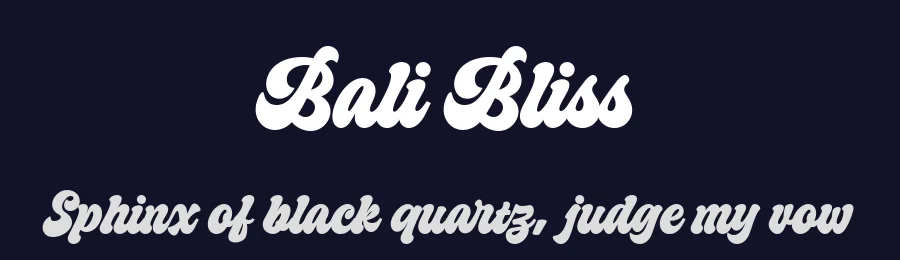 Bali Bliss by Four Lines — Script Handwritten Font — thumbnail 2