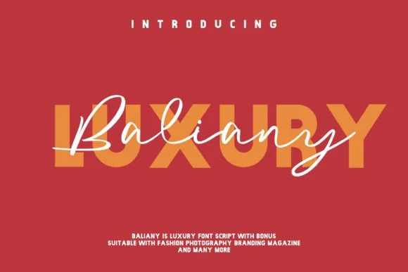 Baliany Script Font by ovoz.graphics — Script Handwritten Font