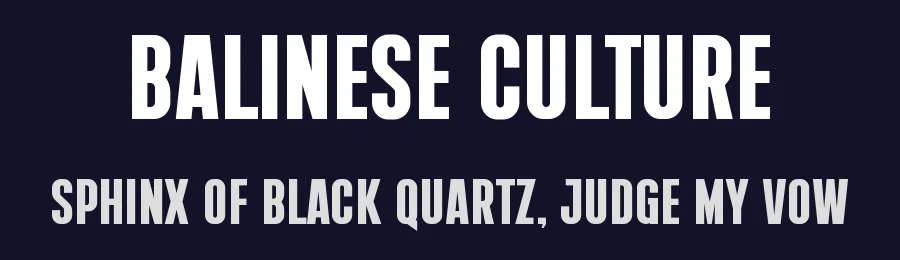 Balinese Culture by Graphicxell — Sans Serif Font — thumbnail 2