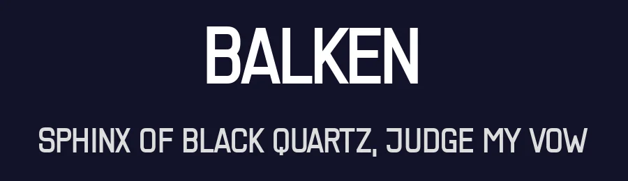 Balken by Vladimir Nikolic — Sans Serif Font — thumbnail 2