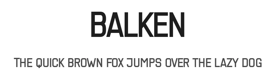 Balken by Vladimir Nikolic — Sans Serif Font