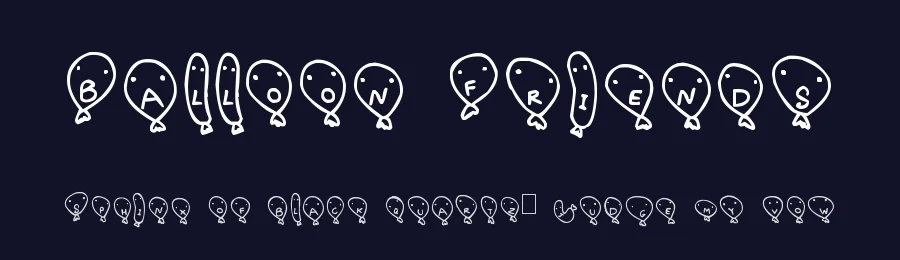Balloon Friends by Hawtpixel — Decorative Font — thumbnail 2