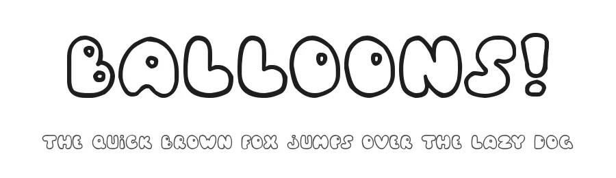 Balloons! by Joseph Dawson — Decorative Font