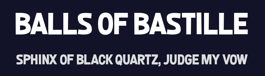 Balls of Bastille by Chequered Ink — Sans Serif Font — thumbnail 2