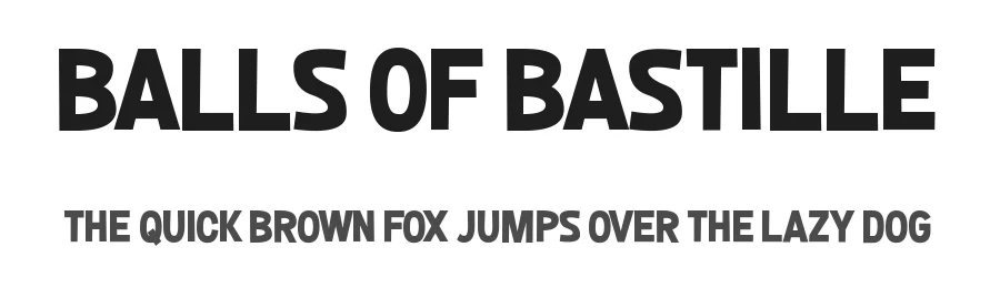 Balls of Bastille by Chequered Ink — Sans Serif Font