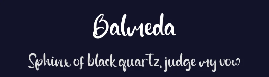 Balmeda by Kong Font — Script Handwritten Font — thumbnail 2