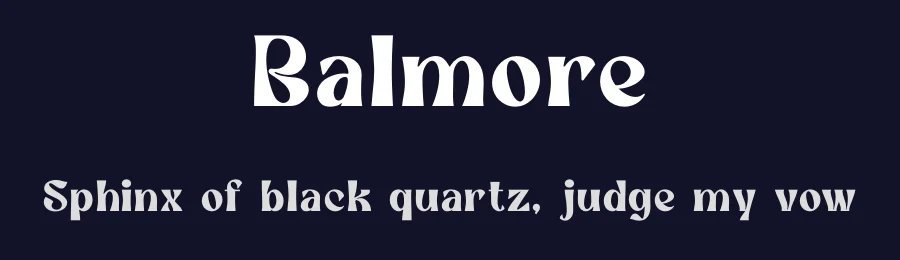 Balmore by Sronstudio — Decorative Font — thumbnail 2